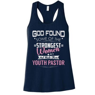 Pastor God Found Strongest Women's Racerback Tank