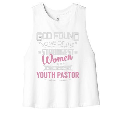 Pastor God Found Strongest Women's Racerback Cropped Tank