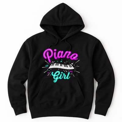 Piano Girl Funny Pianist Music Keyboardist Musician Outfit Hoodie