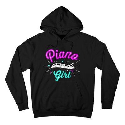 Piano Girl Funny Pianist Music Keyboardist Musician Outfit Hoodie