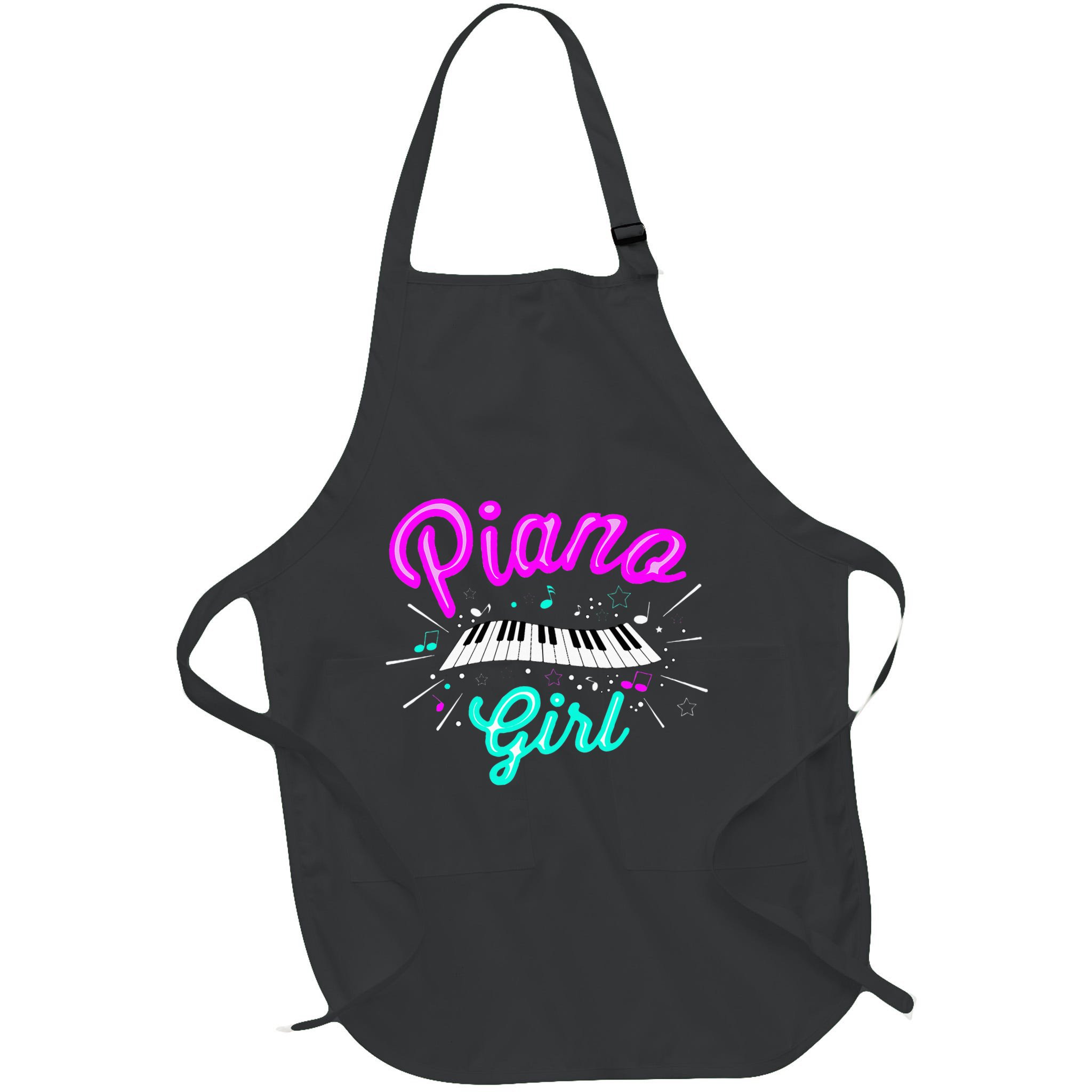 Piano Girl Funny Pianist Music Keyboardist Musician Outfit Apron