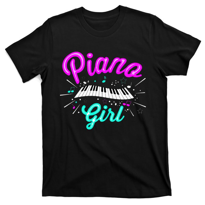 Piano Girl Funny Pianist Music Keyboardist Musician Outfit T-Shirt