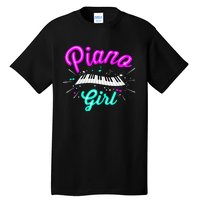 Piano Girl Funny Pianist Music Keyboardist Musician Outfit Tall T-Shirt