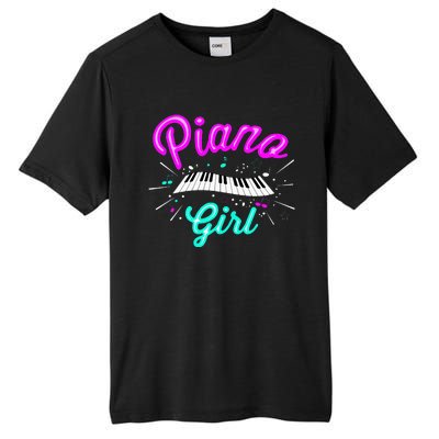 Piano Girl Funny Pianist Music Keyboardist Musician Outfit Tall Fusion ChromaSoft Performance T-Shirt