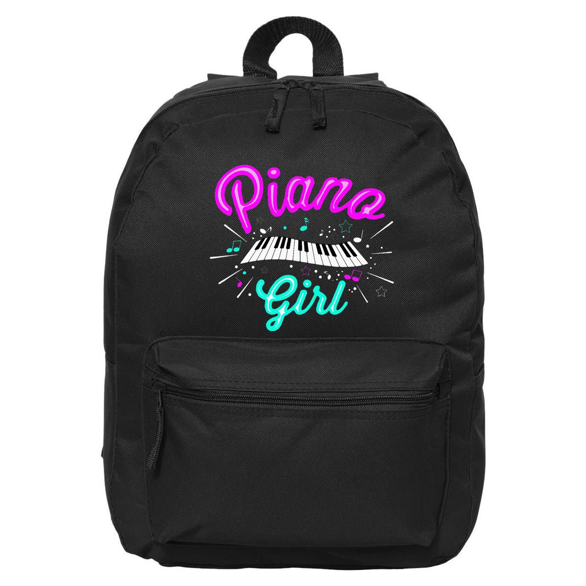 Piano Girl Funny Pianist Music Keyboardist Musician Outfit 16 in Basic Backpack