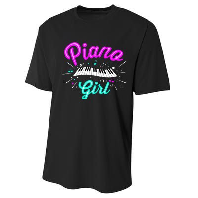 Piano Girl Funny Pianist Music Keyboardist Musician Outfit Performance Sprint T-Shirt