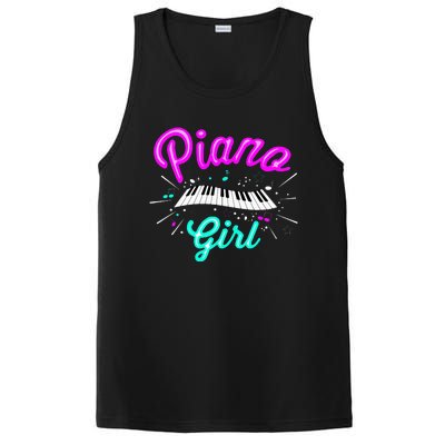 Piano Girl Funny Pianist Music Keyboardist Musician Outfit PosiCharge Competitor Tank