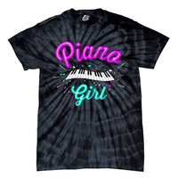 Piano Girl Funny Pianist Music Keyboardist Musician Outfit Tie-Dye T-Shirt