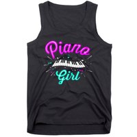 Piano Girl Funny Pianist Music Keyboardist Musician Outfit Tank Top