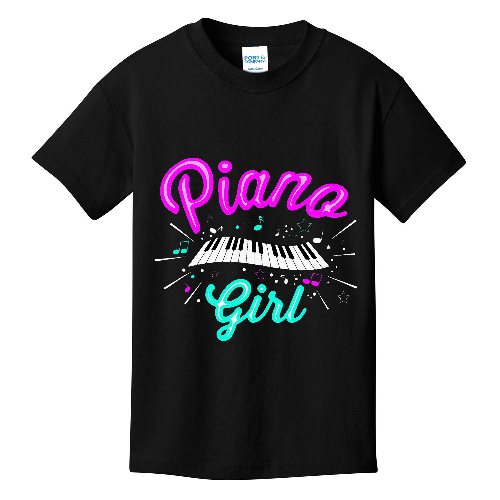 Piano Girl Funny Pianist Music Keyboardist Musician Outfit Kids T-Shirt