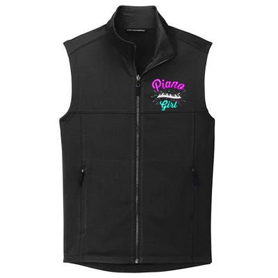 Piano Girl Funny Pianist Music Keyboardist Musician Outfit Collective Smooth Fleece Vest