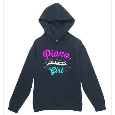 Piano Girl Funny Pianist Music Keyboardist Musician Outfit Urban Pullover Hoodie