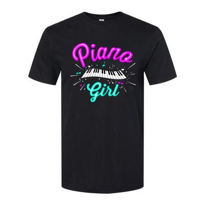 Piano Girl Funny Pianist Music Keyboardist Musician Outfit Softstyle CVC T-Shirt