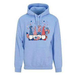 Patriotic Gnomes Fireworks USA Independence Day 4th Of July Unisex Surf Hoodie