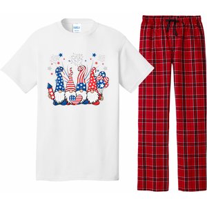 Patriotic Gnomes Fireworks USA Independence Day 4th Of July Pajama Set