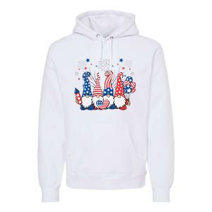 Patriotic Gnomes Fireworks USA Independence Day 4th Of July Premium Hoodie