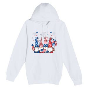 Patriotic Gnomes Fireworks USA Independence Day 4th Of July Premium Pullover Hoodie