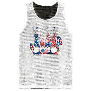 Patriotic Gnomes Fireworks USA Independence Day 4th Of July Mesh Reversible Basketball Jersey Tank