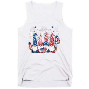 Patriotic Gnomes Fireworks USA Independence Day 4th Of July Tank Top