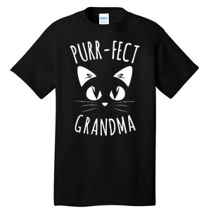 PURRFECT Grandma Fur Mom Cute Cat Lover Animal Gift Tall T-Shirt