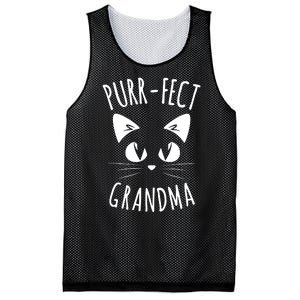 PURRFECT Grandma Fur Mom Cute Cat Lover Animal Gift Mesh Reversible Basketball Jersey Tank