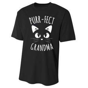 PURRFECT Grandma Fur Mom Cute Cat Lover Animal Gift Performance Sprint T-Shirt