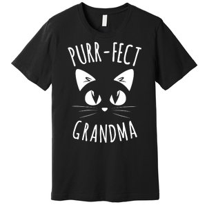 PURRFECT Grandma Fur Mom Cute Cat Lover Animal Gift Premium T-Shirt