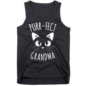 PURRFECT Grandma Fur Mom Cute Cat Lover Animal Gift Tank Top