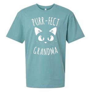 PURRFECT Grandma Fur Mom Cute Cat Lover Animal Gift Sueded Cloud Jersey T-Shirt