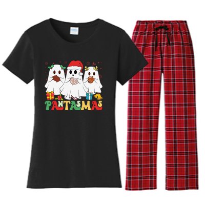 Pantasmas Ghost Funny Conchas Mexican Ghost Christmas Women's Flannel Pajama Set