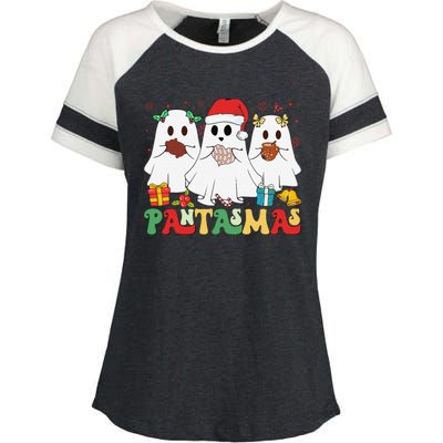 Pantasmas Ghost Funny Conchas Mexican Ghost Christmas Enza Ladies Jersey Colorblock Tee