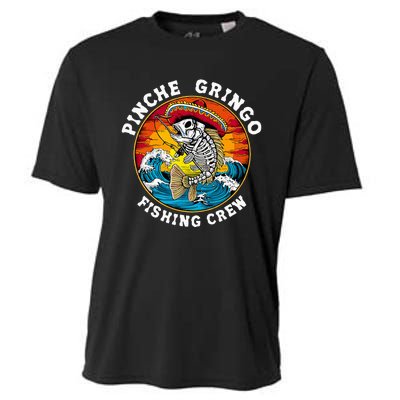 P.I.N.C.H.E Gringo Fishing Crew Mexican Skeleton Fishman Cooling Performance Crew T-Shirt