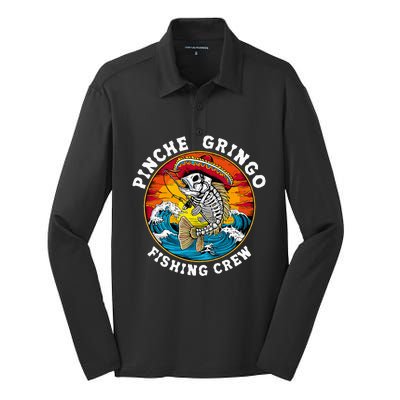 P.I.N.C.H.E Gringo Fishing Crew Mexican Skeleton Fishman Silk Touch Performance Long Sleeve Polo