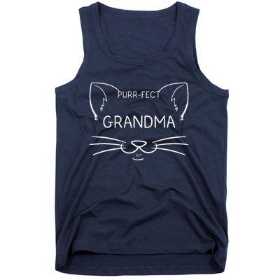 Purrfect Grandma Funny Cat Lover Grandmother Kitty Owner Tank Top