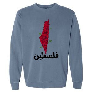 Palestine Gift Free Palestine Gift Palestine Map Great Gift Garment-Dyed Sweatshirt