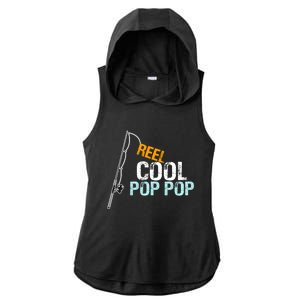 Poppop Gift From Granddaughter Grandson Reel Cool Pop Pop Cute Gift Ladies PosiCharge Tri-Blend Wicking Draft Hoodie Tank