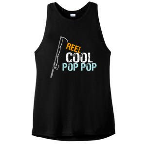 Poppop Gift From Granddaughter Grandson Reel Cool Pop Pop Cute Gift Ladies PosiCharge Tri-Blend Wicking Tank