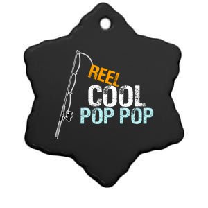 Poppop Gift From Granddaughter Grandson Reel Cool Pop Pop Cute Gift Ceramic Star Ornament