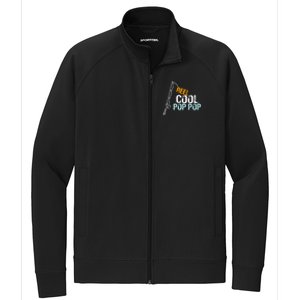 Poppop Gift From Granddaughter Grandson Reel Cool Pop Pop Cute Gift Stretch Full-Zip Cadet Jacket