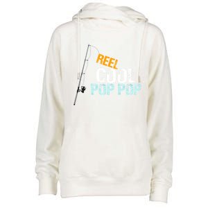 Poppop Gift From Granddaughter Grandson Reel Cool Pop Pop Cute Gift Womens Funnel Neck Pullover Hood