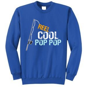 Poppop Gift From Granddaughter Grandson Reel Cool Pop Pop Cute Gift Sweatshirt