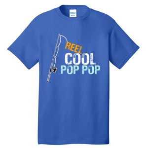 Poppop Gift From Granddaughter Grandson Reel Cool Pop Pop Cute Gift Tall T-Shirt