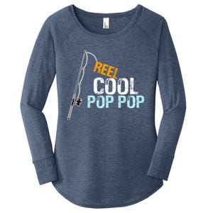 Poppop Gift From Granddaughter Grandson Reel Cool Pop Pop Cute Gift Women's Perfect Tri Tunic Long Sleeve Shirt