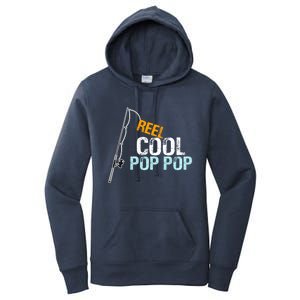 Poppop Gift From Granddaughter Grandson Reel Cool Pop Pop Cute Gift Women's Pullover Hoodie