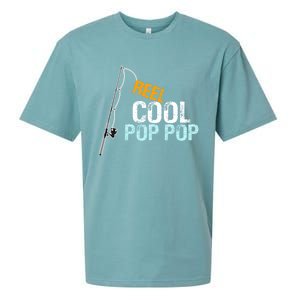 Poppop Gift From Granddaughter Grandson Reel Cool Pop Pop Cute Gift Sueded Cloud Jersey T-Shirt