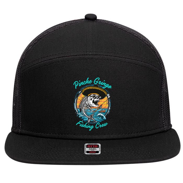 P.I.N.C.H.E G.R.I.N.G.O Fishing Crew 7 Panel Mesh Trucker Snapback Hat