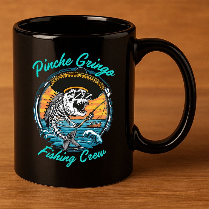 P.I.N.C.H.E G.R.I.N.G.O Fishing Crew 11oz C Handle Ceramic Mug