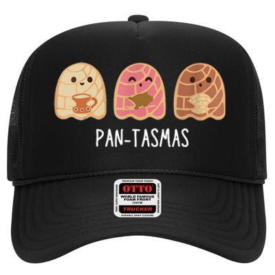 Pantasmas Ghost Funny Spooky Conchas Mexican Ghost High Crown Mesh Back Trucker Hat