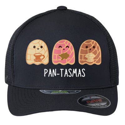 Pantasmas Ghost Funny Spooky Conchas Mexican Ghost Flexfit Unipanel Trucker Cap