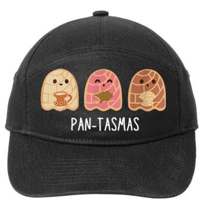 Pantasmas Ghost Funny Spooky Conchas Mexican Ghost 7-Panel Snapback Hat